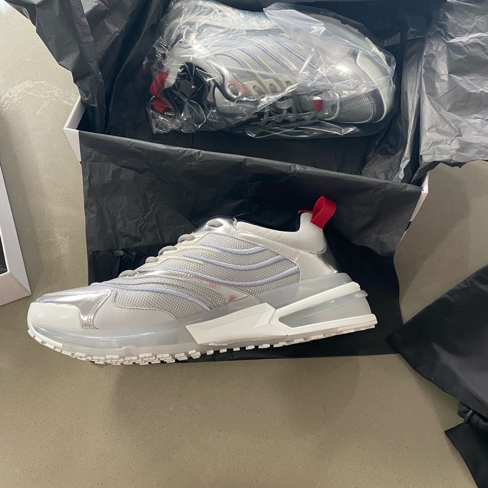 Silver Givenchy runners. Brand new never worn with box